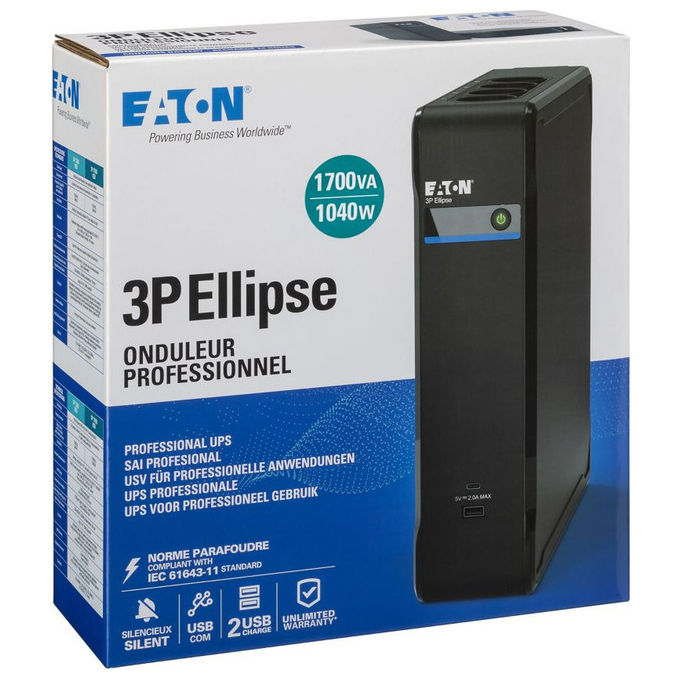 Eaton Gruppo di Continuita' UPS Standby 1.7 kVA 1040 W 8 Prese AC Nero
