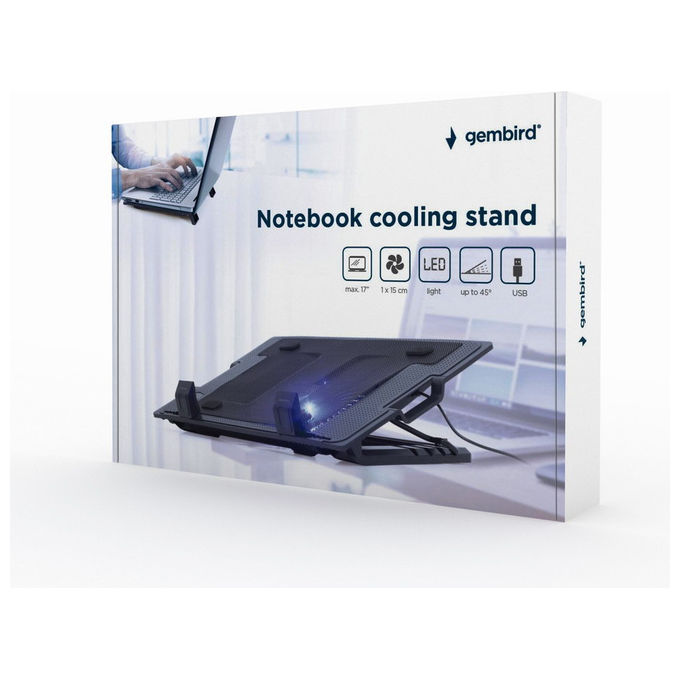 Gembird Base Raffreddamento per Laptop 17 1500 RPM Nero