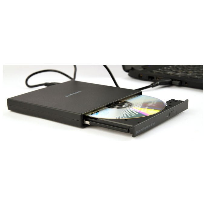 Gembird, DVD±RW Esterno, Nero, Lettore-Masterizzatore CD-DVD, USB 2.0