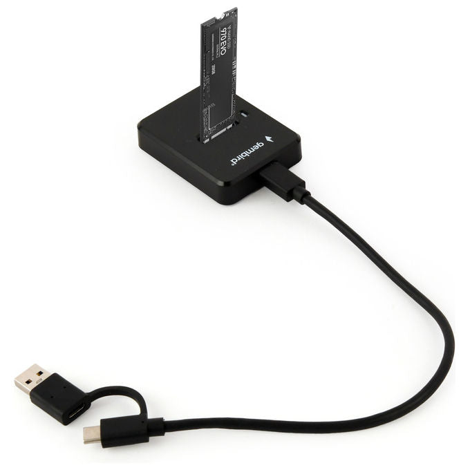 Gembird Docking Station SSD M.2 SATA NVMe USB Type-C Nero