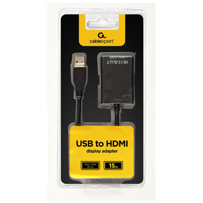 Gembird Adattatore Grafico USB 3.0 a HDMI 1920x1080 Pixel Nero