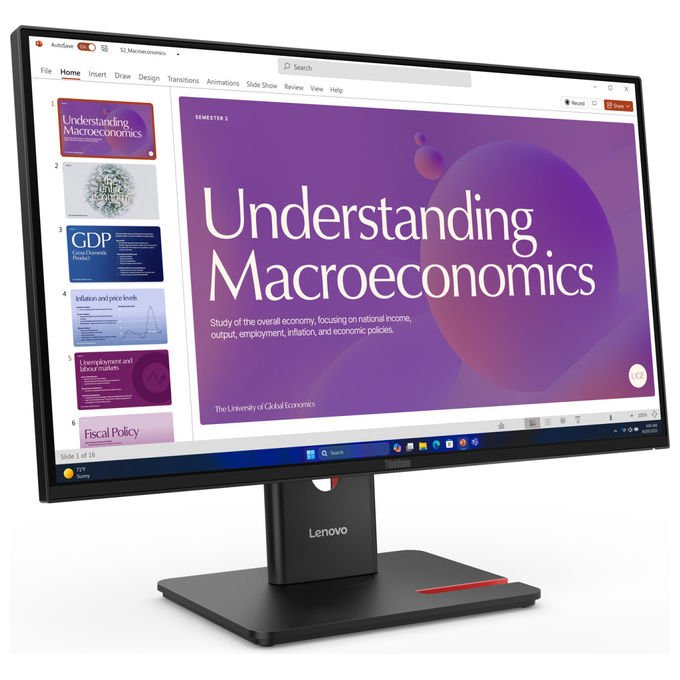 Lenovo ThinkVision T24D-40 Monitor LED 23.8'' Full HD LCD Nero