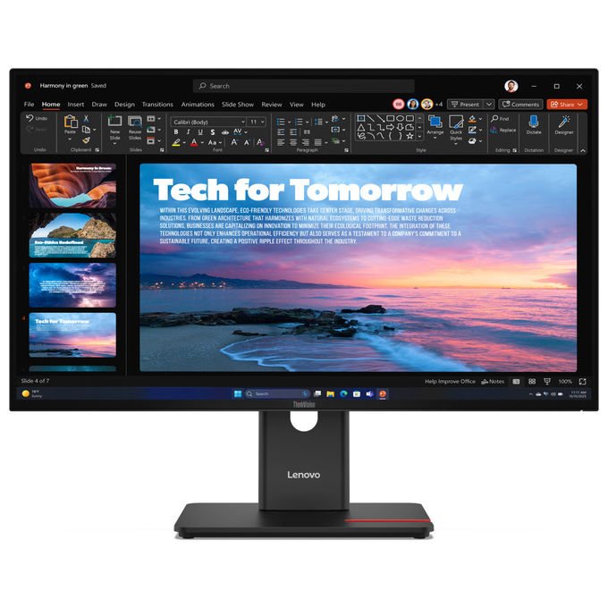Lenovo Monitor 27'' ThinkVision T27QD-40 Wide Quad HD LED Nero