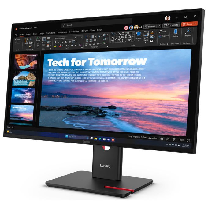Lenovo Monitor 27'' ThinkVision T27QD-40 Wide Quad HD LED Nero
