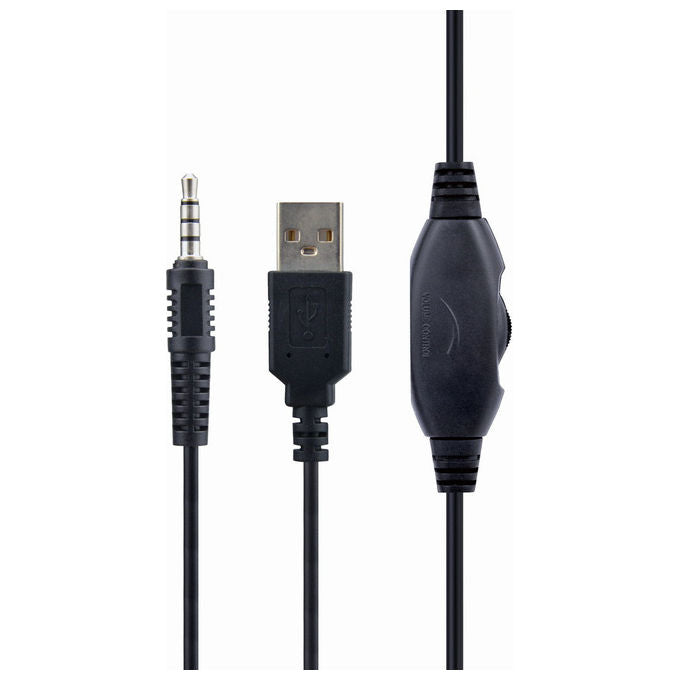 Gembird Cuffie Gaming Cablate USB Sovraurali Nere GHS-06