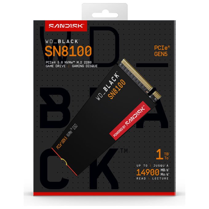 Western Digital Black SN8100, 1 TB SSD, NVMe PCIe Gen5, M.2 2280