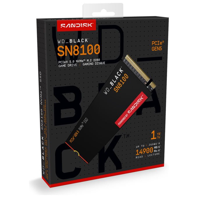 Western Digital Black SN8100, 1 TB SSD, NVMe PCIe Gen5, M.2 2280