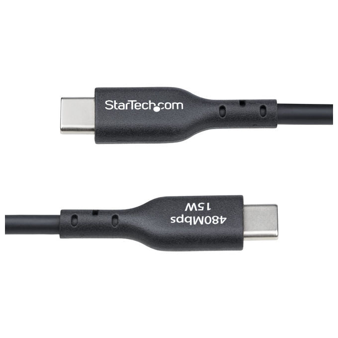 StarTech.com Cavo USB-A a USB-C 30cm 3A USB 2.0 TPE Nero