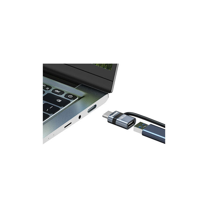 Hamlet Adattatore USB-C a USB-A 3.0 Femmina Con Fermacavo Nero
