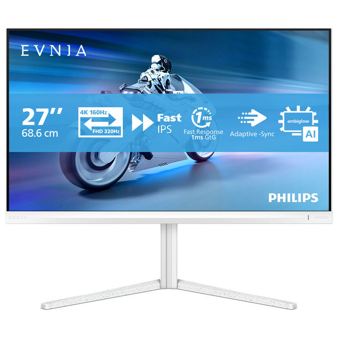 Philips Evnia 5000 27M2N5901A Monitor Gaming 27'' 4K Ultra HD LCD Bianco