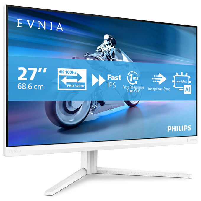 Philips Evnia 5000 27M2N5901A Monitor Gaming 27'' 4K Ultra HD LCD Bianco