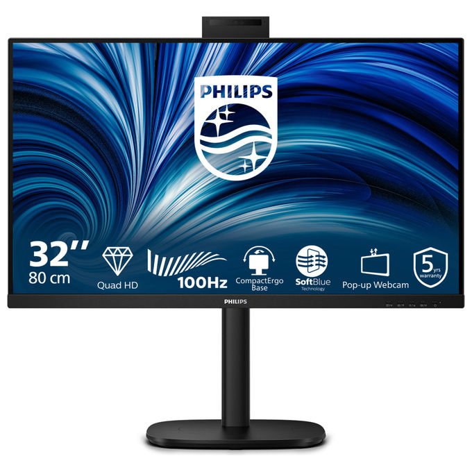 Philips Monitor PC 32B2U3601H-00 31.5'' Quad HD LCD Nero