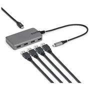 Startech.Com Hub USB 3.2 Gen 1 Type-C 4 Porte USB-A Grigio in Metallo