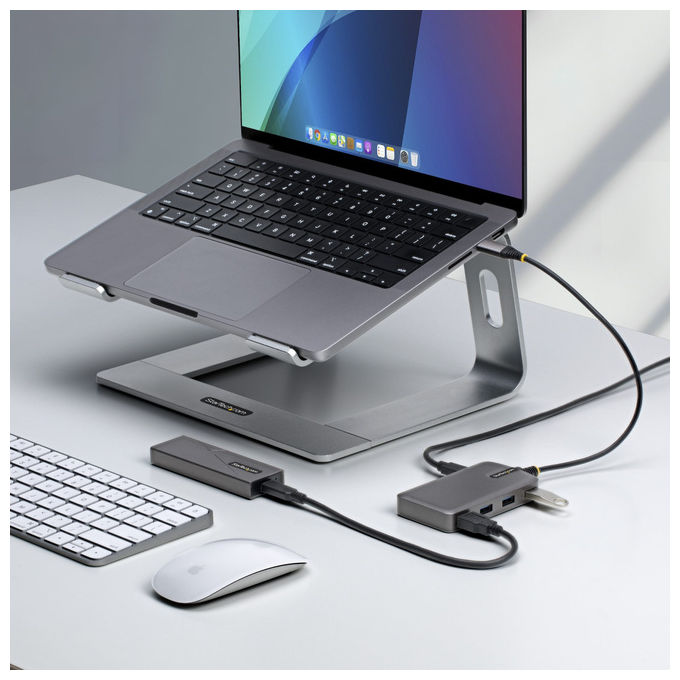 Startech.Com Hub USB 3.2 Gen 1 Type-C 4 Porte USB-A Grigio in Metallo