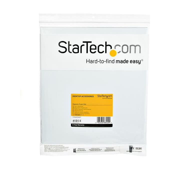 StarTech.com Tappetino Magnetico da Lavoro 24x27cm Antiscivolo Nero e Bianco