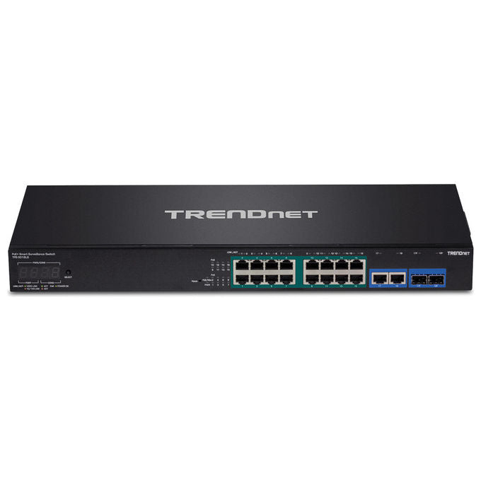 Trendnet Switch di Rete Gestito Gigabit Ethernet PoE 18 Porte RJ-45 Nero Montaggio Rack 1U