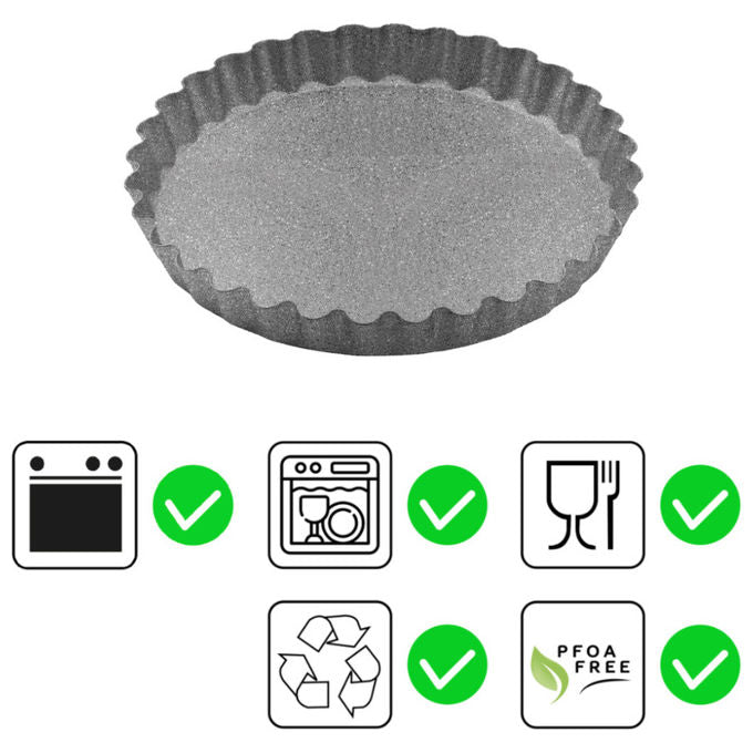 Aeternum Madame Bakeware Tortiera Crostata 28 cm Acciaio al Carbonio