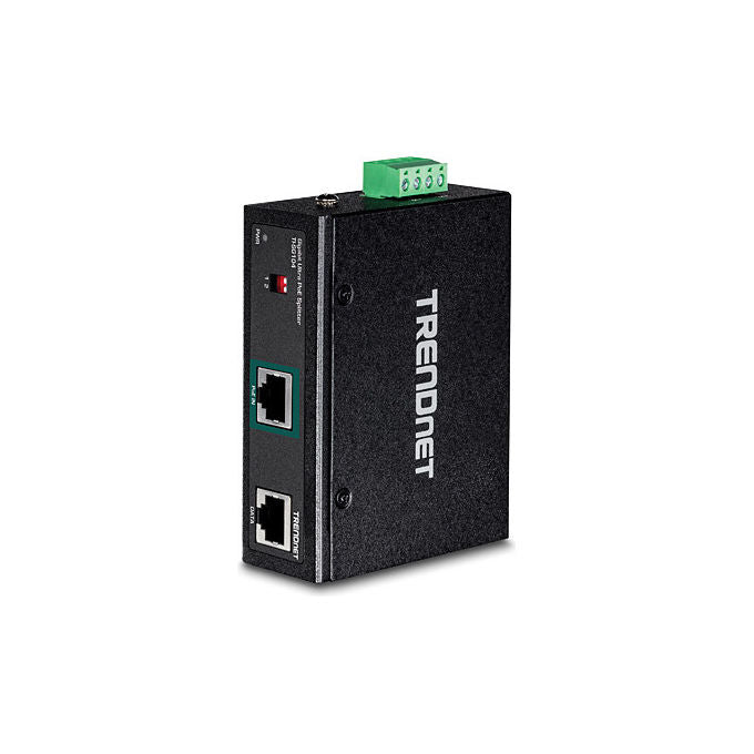 Trendnet TI-SG104 Splitter PoE Gigabit Industriale Supporta Standard IEEE 802.3af-at-bt Nero