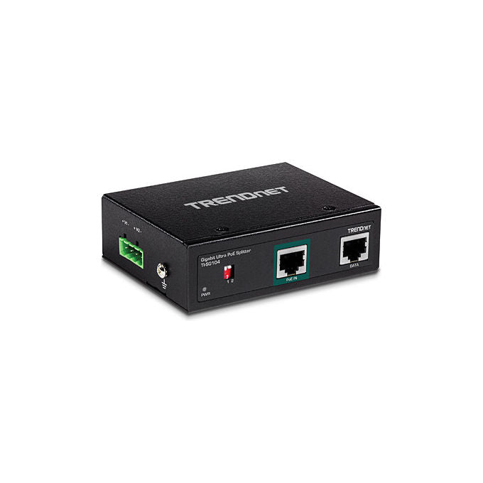 Trendnet TI-SG104 Splitter PoE Gigabit Industriale Supporta Standard IEEE 802.3af-at-bt Nero