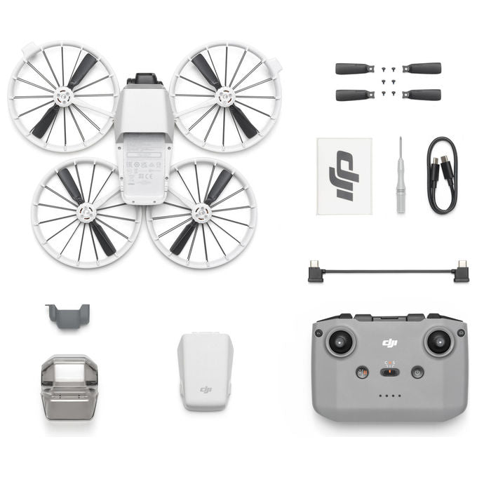 DJI Flip Drone con Fotocamera 4K Nero e Bianco 48MP HDR