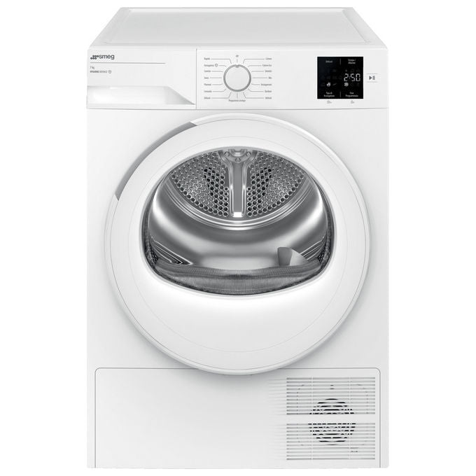 Smeg DRC07EE Asciugatrice Libera Installazione  a pompa di calore, 7 kg, profondita' 54,6 cm, 64 dB(A), Bianco, Classe E