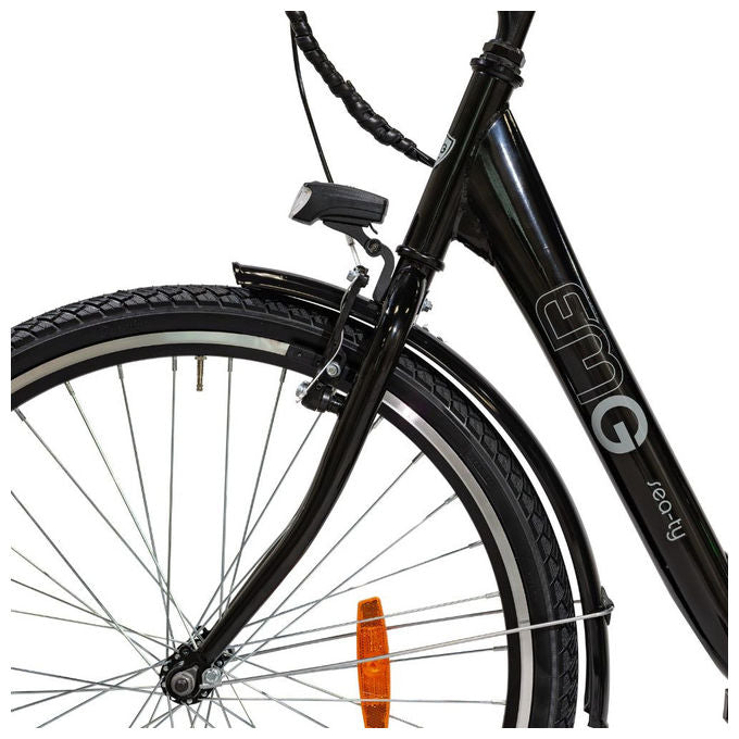 Emg Bicicletta Elettrica Nera 26'' Acciaio Display Led Shimano