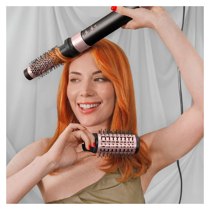Cecotec, Kit Styling Capelli, Bamba CeramicCare 14in1 AirGlam, Nero, 1400W
