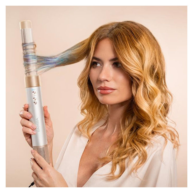 Cecotec Multistyler AirGlam CeramicCare Caldo 1400 W Champagne e Bianco 8 Accessori