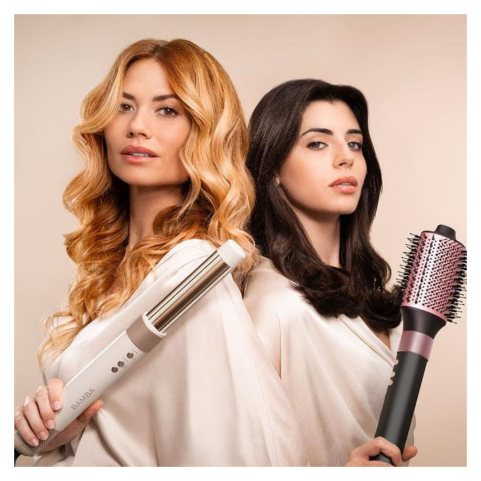 Cecotec Multistyler AirGlam CeramicCare Caldo 1400 W Champagne e Bianco 8 Accessori