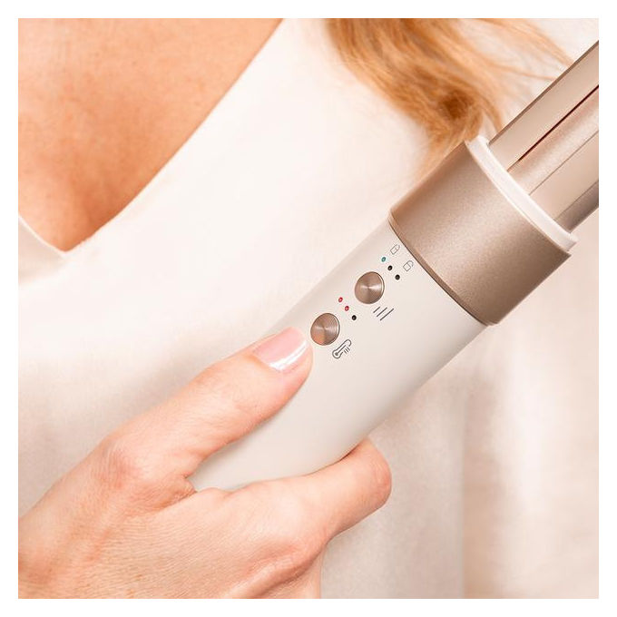 Cecotec Multistyler AirGlam CeramicCare Caldo 1400 W Champagne e Bianco 8 Accessori