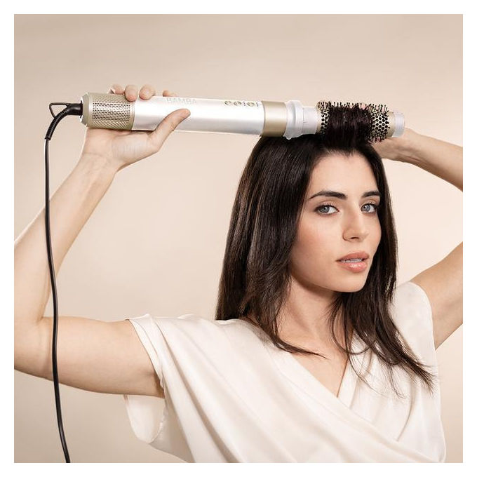 Cecotec Multistyler AirGlam CeramicCare Caldo 1400 W Champagne e Bianco 8 Accessori