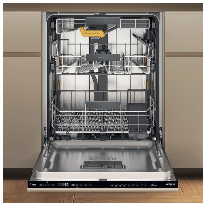 Whirlpool Lavastoviglie Integrata Maxispace BI 60 cm Classe B 15 Coperti Nero