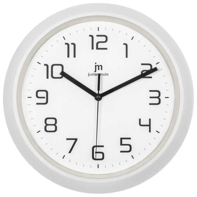 Lowell Orologio da Parete e da Tavolo Rotondo 30 cm Bianco