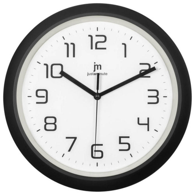 Lowell Orologio da Parete e da Tavolo Rotondo Nero Al Quarzo 30 cm