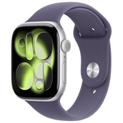 Apple Watch Series 11 GPS + Cellular 46mm Argento Alluminio Sport Band Viola Nebbia