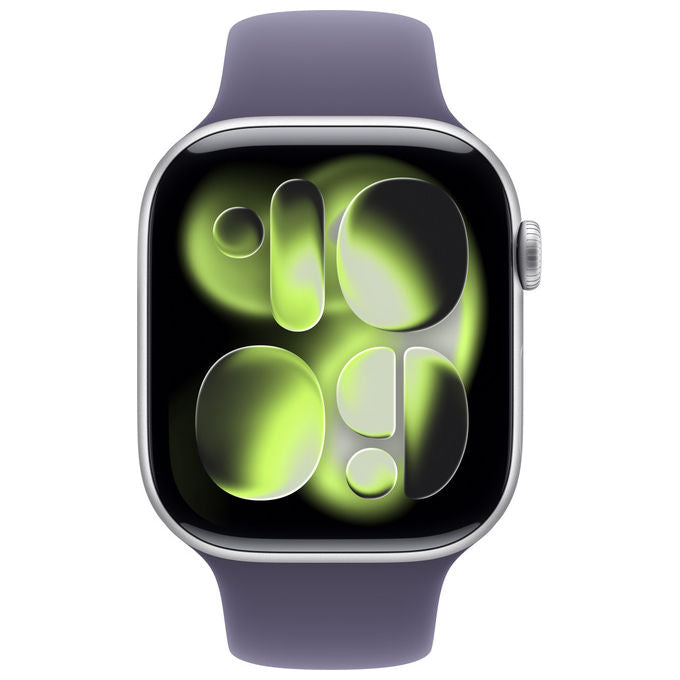 Apple Watch Series 11 GPS + Cellular 46mm Argento Alluminio Sport Band Viola Nebbia