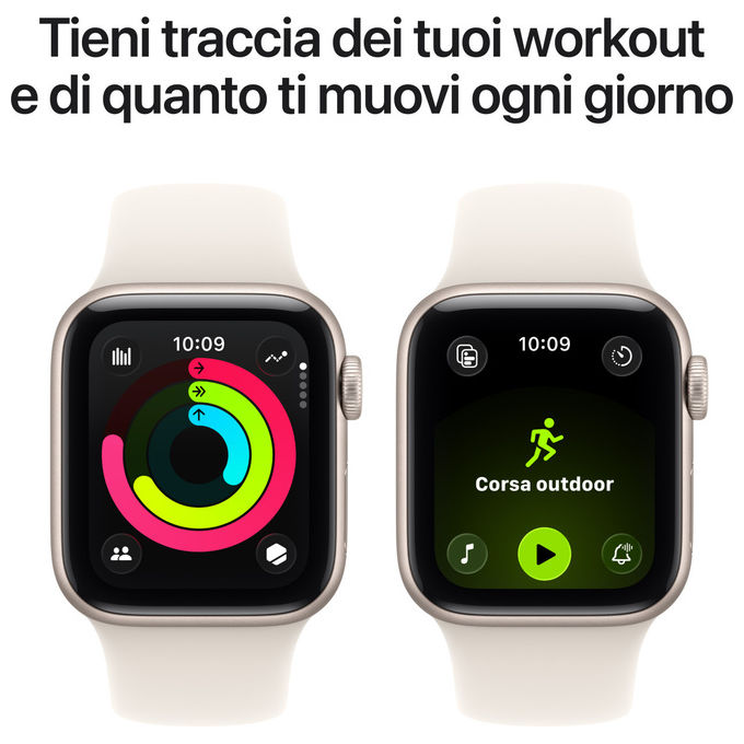 Apple Watch SE 3 GPS Cellular, 40mm Alluminio Galassia, Sport Band Galassia
