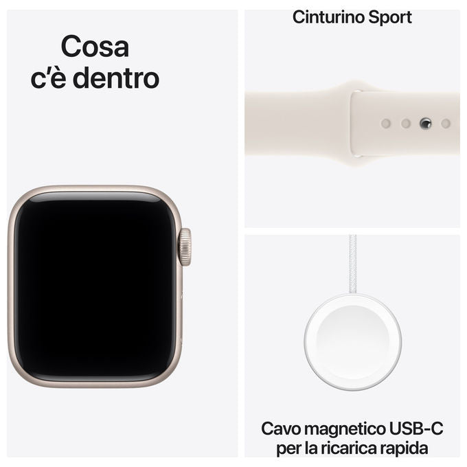 Apple Watch SE 3 GPS Cellular, 40mm Alluminio Galassia, Sport Band Galassia