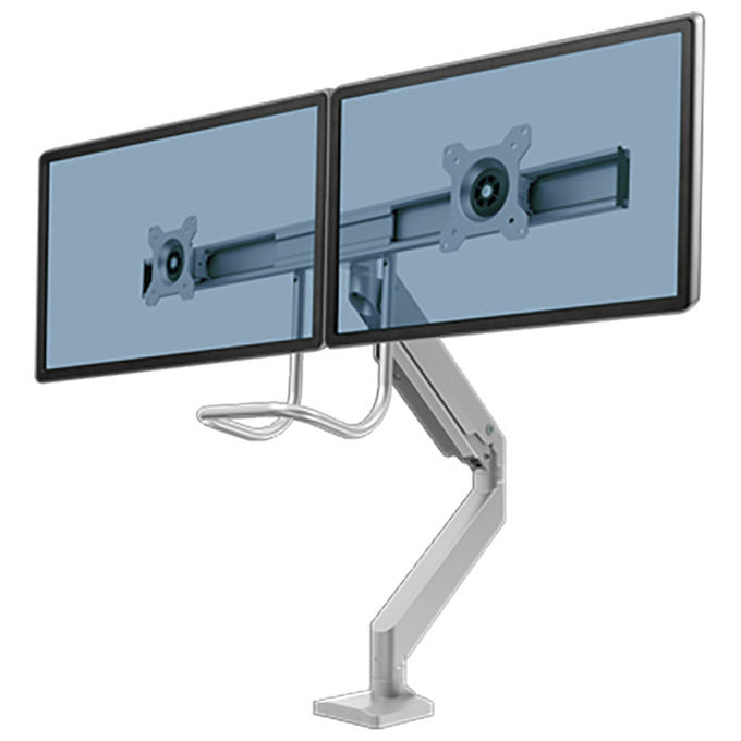 Fellowes Braccio Monitor Doppio Focus Argento Da 13 a 32 Pollici