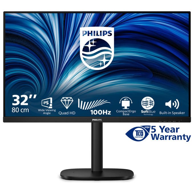 Philips Monitor PC 32B2N3500-00 31.5'' Quad HD LCD Nero