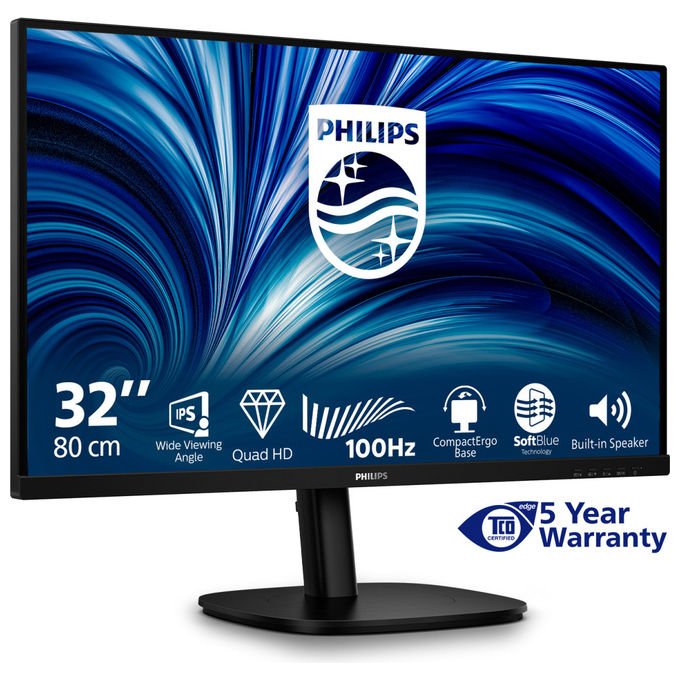 Philips Monitor PC 32B2N3500-00 31.5'' Quad HD LCD Nero
