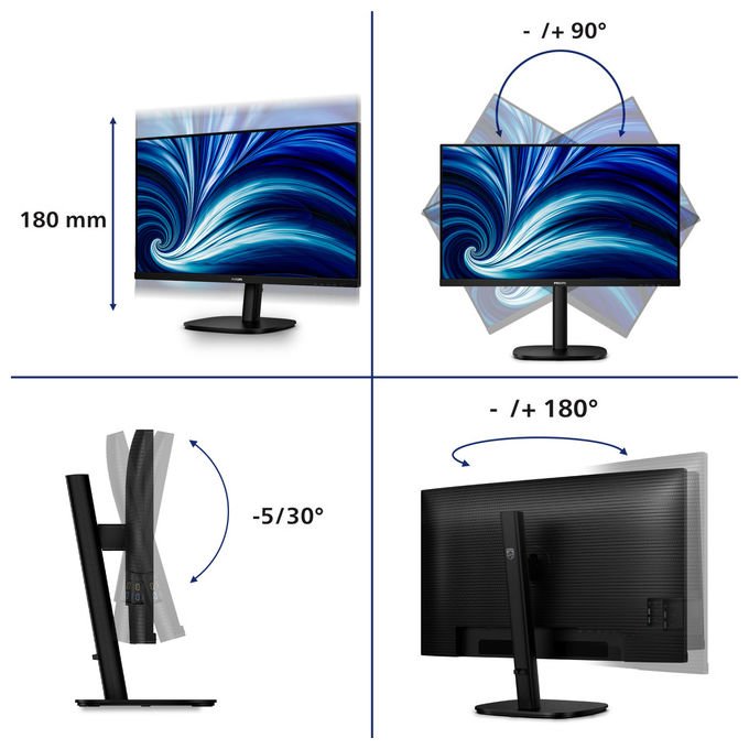 Philips Monitor PC 32B2N3500-00 31.5'' Quad HD LCD Nero