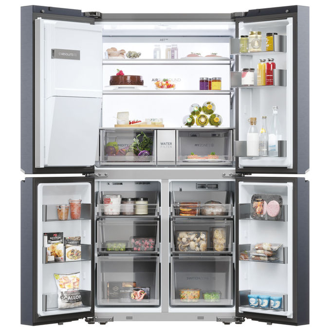 Haier, Frigorifero Side-by-Side, Cube 90 Serie 7 HCR7918EIMB, Libera Installazione, 601 L, Nero