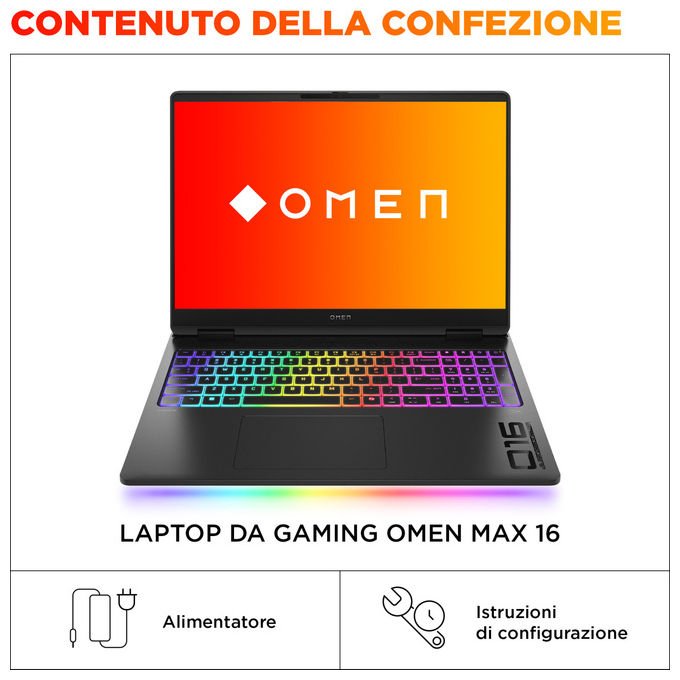 HP OMEN MAX Gaming Laptop 16-ah0012nl Intel Core Ultra 7 32 GB RAM 1 TB SSD NVIDIA GeForce RTX 5080 Nero