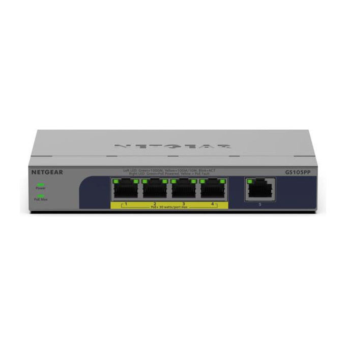 Netgear Switch Gigabit Ethernet Non Gestito 5 Porte PoE