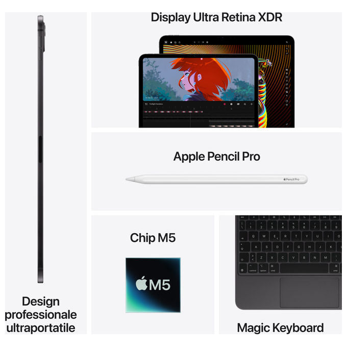 Apple iPad Pro 13'' Wi-Fi 1TB Display Nanotexture Nero Siderale