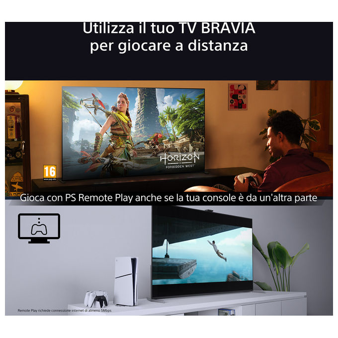 Sony Bravia 9 TV QLED Mini LED 85 Pollici 4K HDR Google Smart TV