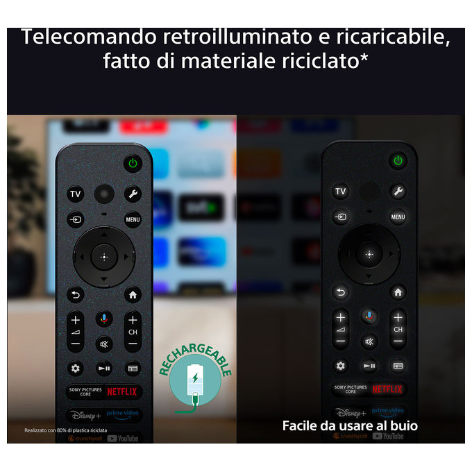 Sony Bravia 9 TV QLED Mini LED 85 Pollici 4K HDR Google Smart TV