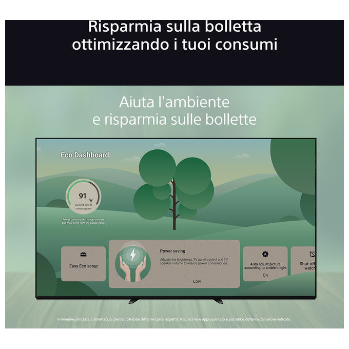 Sony Bravia 9 TV QLED Mini LED 85 Pollici 4K HDR Google Smart TV