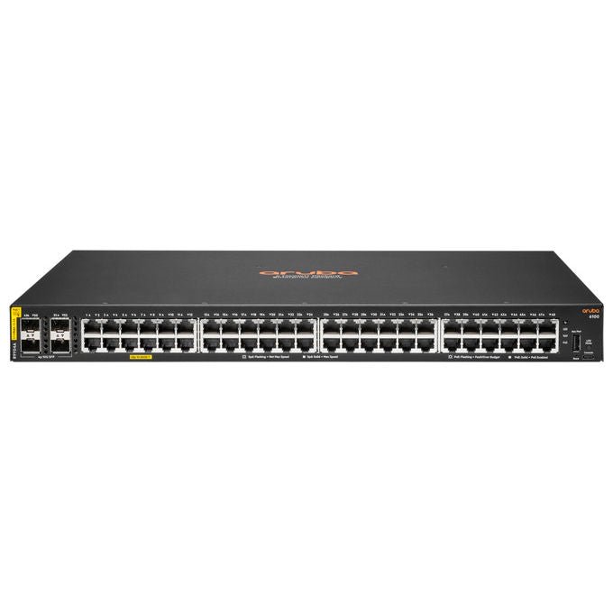 Hpe Switch Aruba Networking CX 6100 48G 48 Porte PoE 4SFP+ 740W